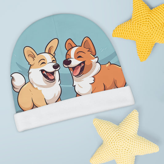 Corgi Couple Baby Beanie