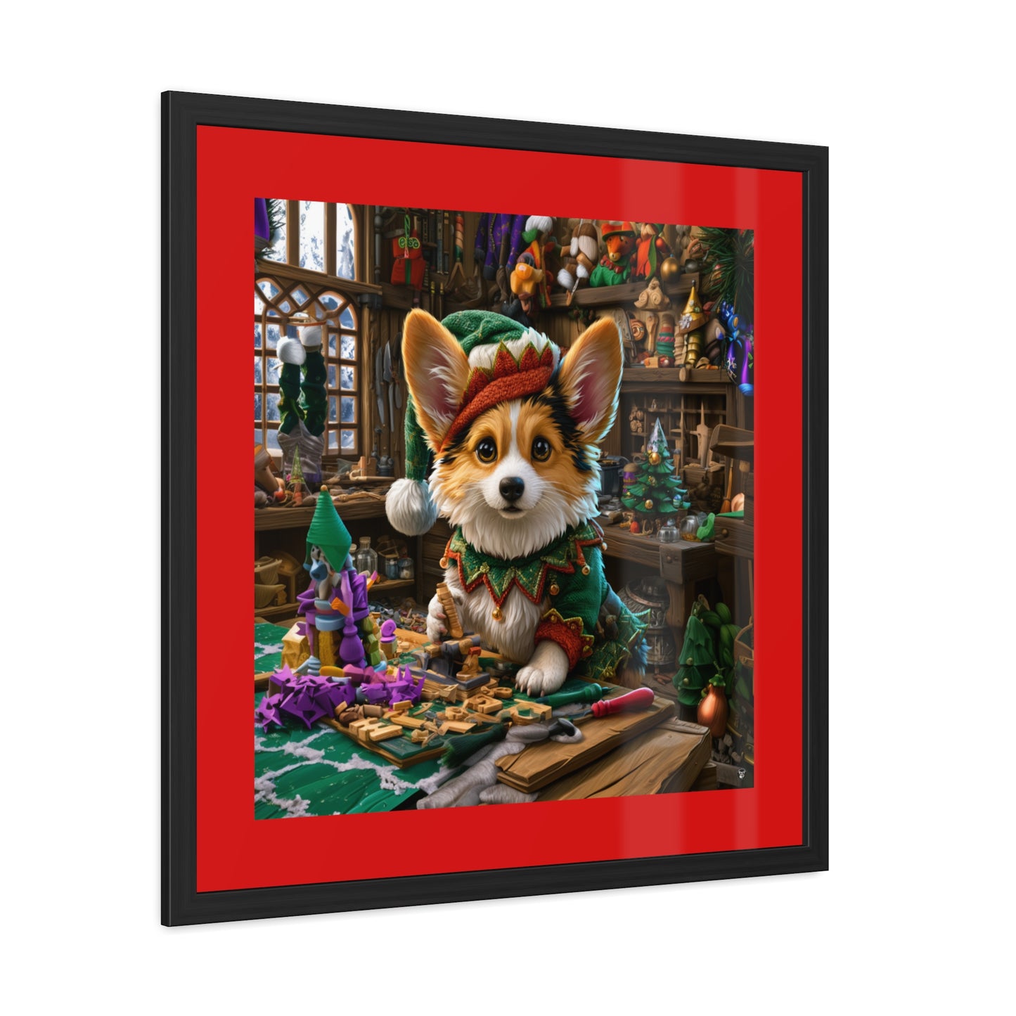Santa's Little Helper Framed Print