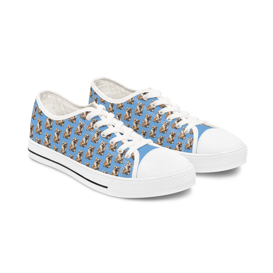Super Corgi Mosaic - Women's Low Top Sneakers