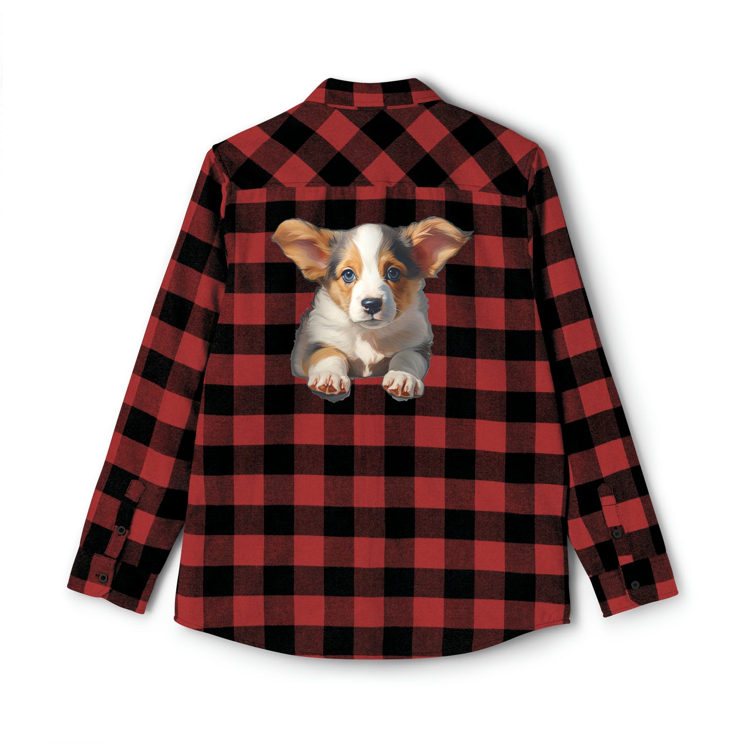 Puppy Portrait - Flannel Shirt