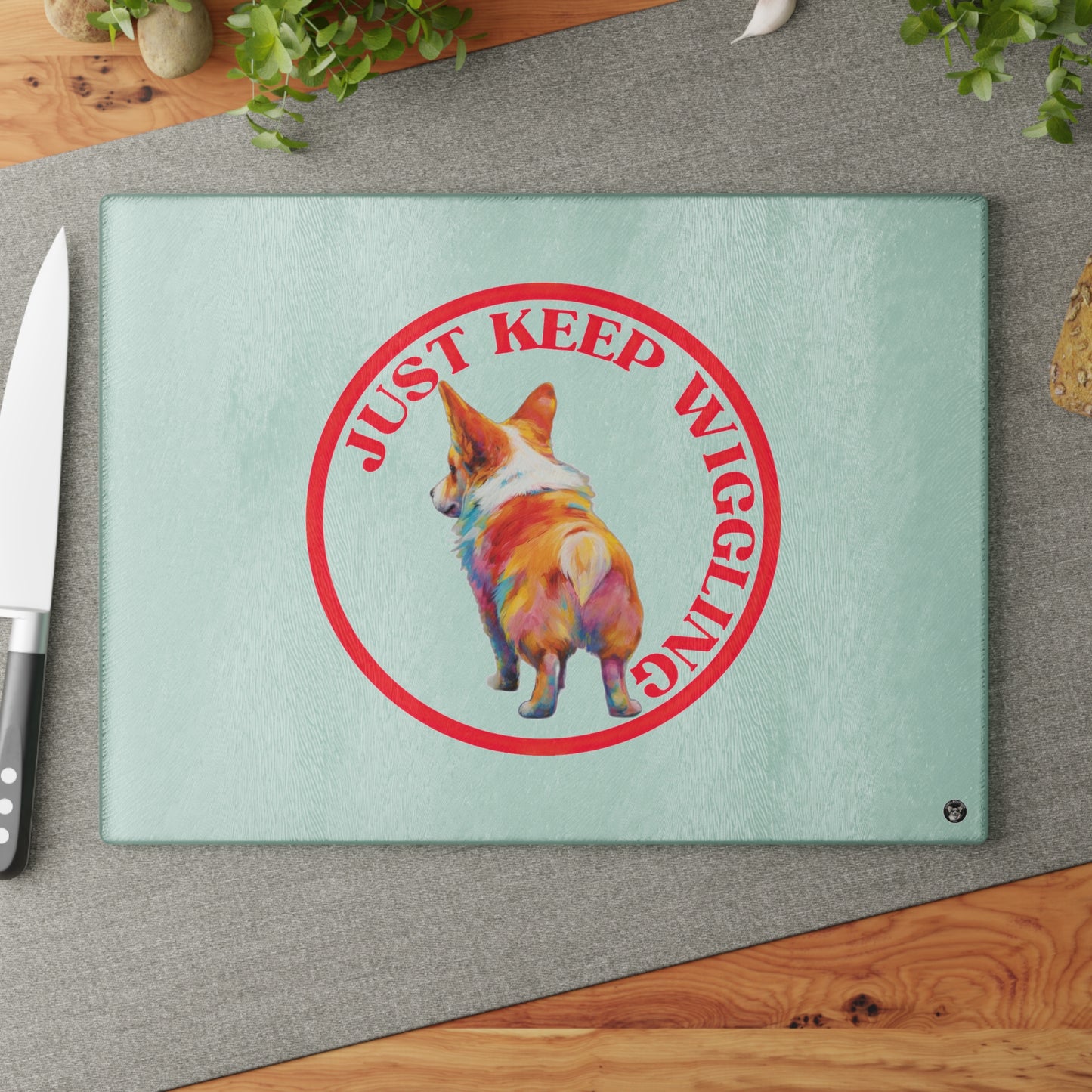Just Keep Wiggling - Glass Cutting Board