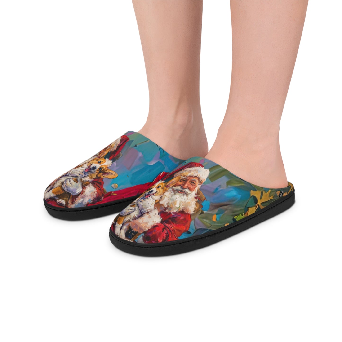 Christmas Corgi Women's Slippers