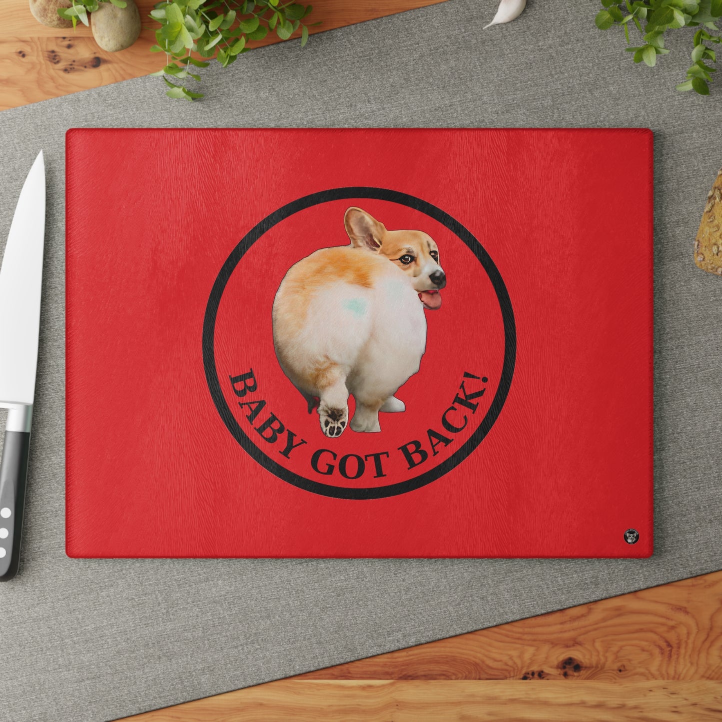 Baby Got Back - Glass Cutting Board