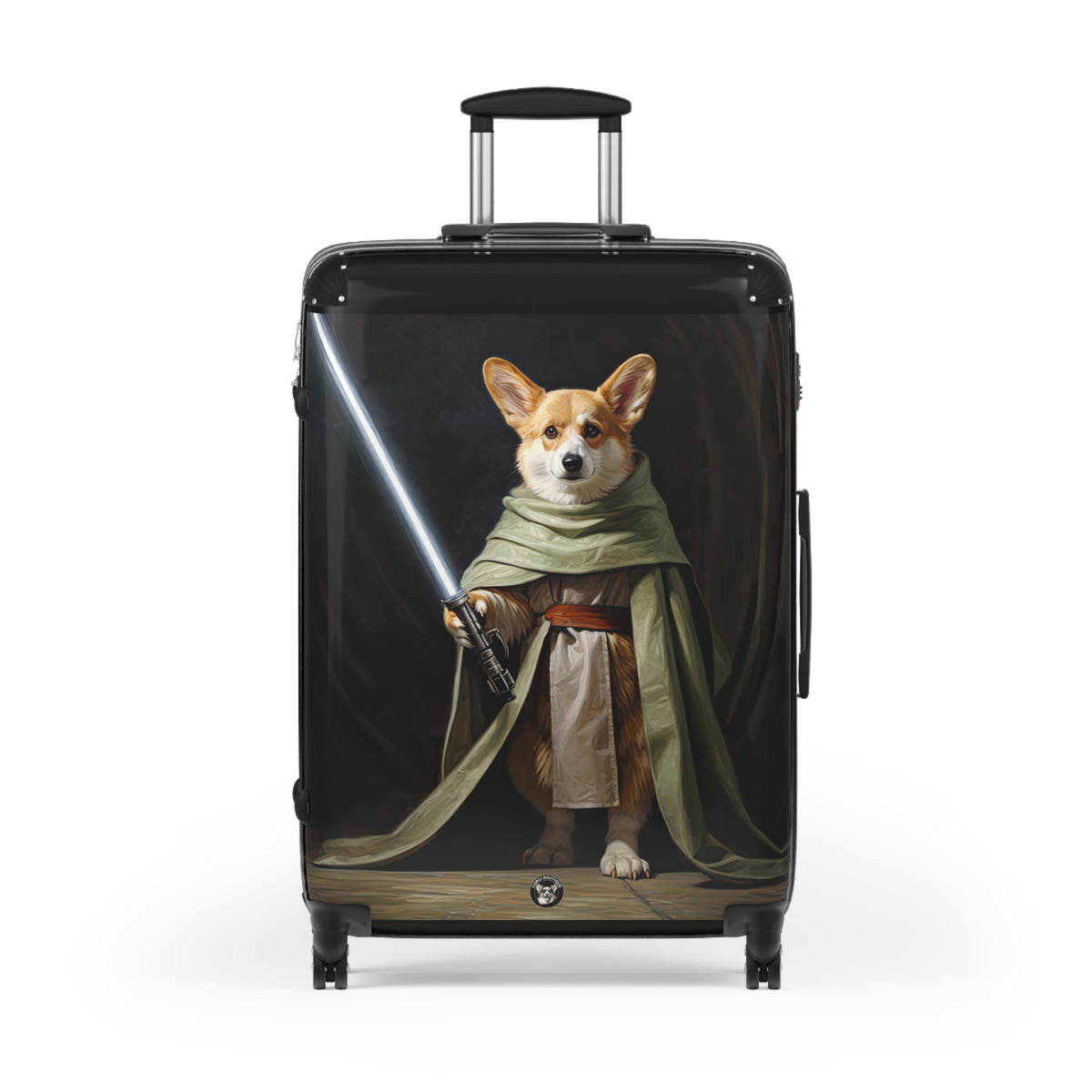 Corgi Jedi Knight Travel Suitcases - Star Warrior Corgi Rolling Luggage