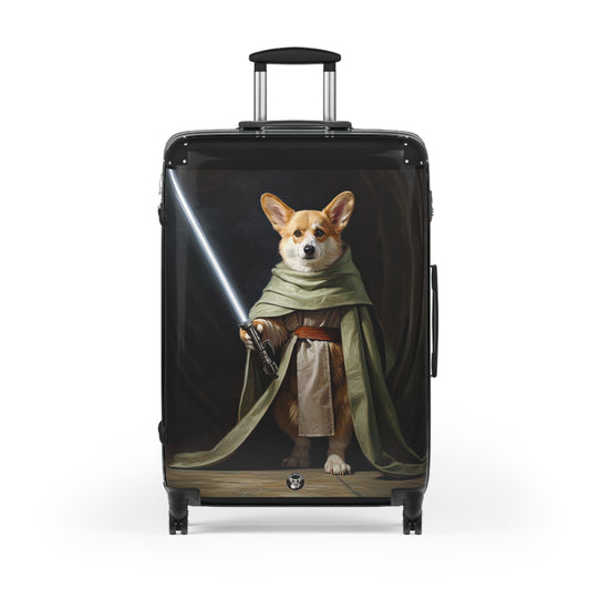 Corgi Jedi Knight Travel Suitcases - Star Warrior Corgi Rolling Luggage