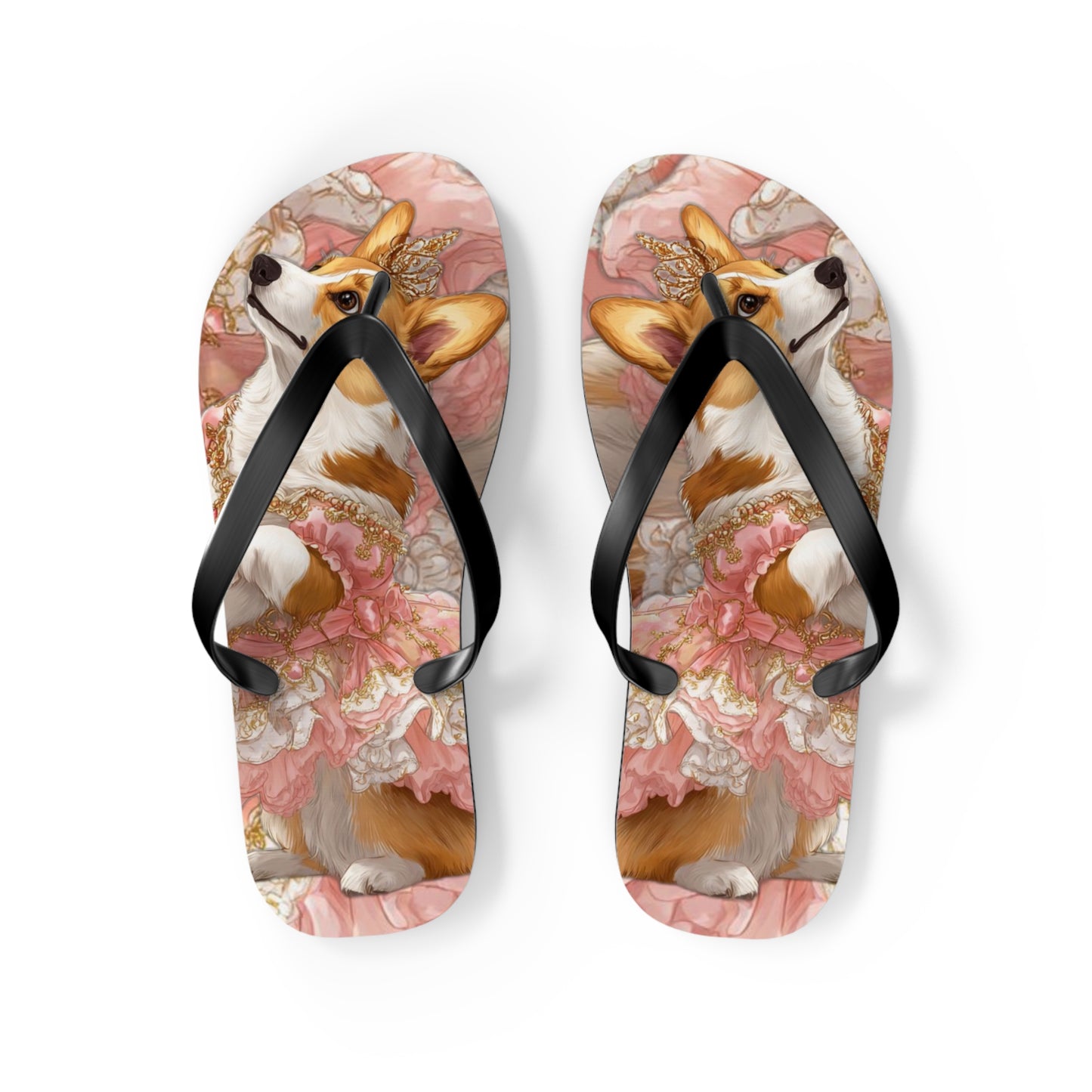 Princess Corgi Flip-Flops