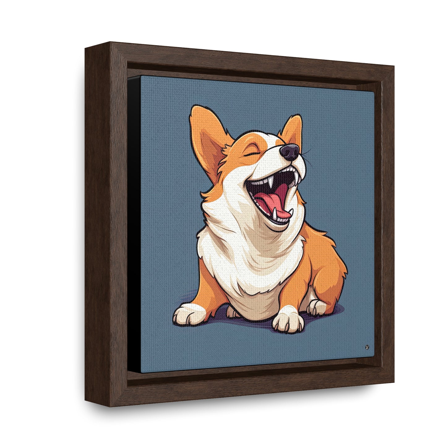 Comical Corgi - Framed on Canvas