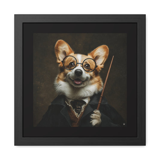 Corgi Potter Framed Print
