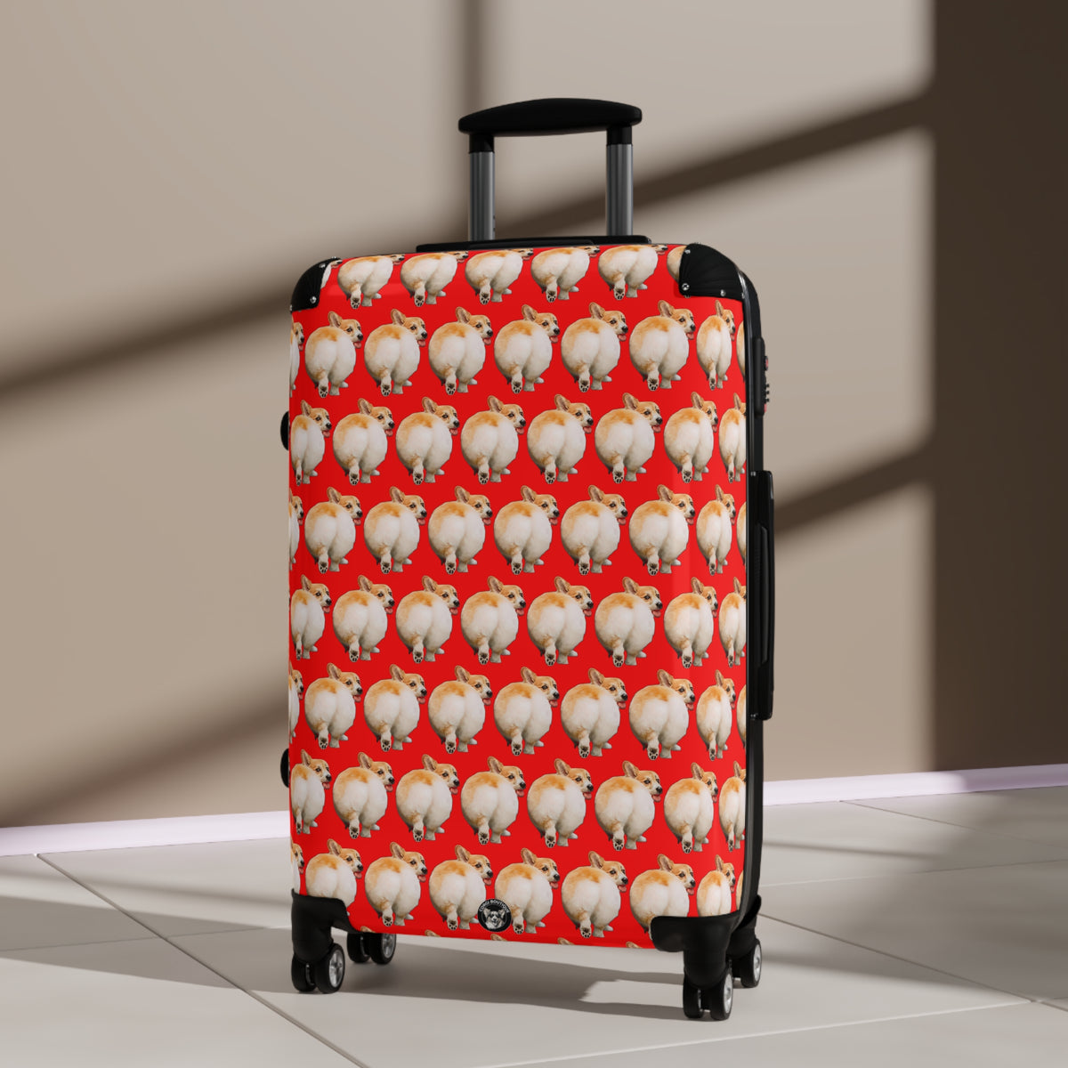 Baby Got Back Mid-Wiggle Corgi Butt Suitcases — Fun Red Corgi Luggage
