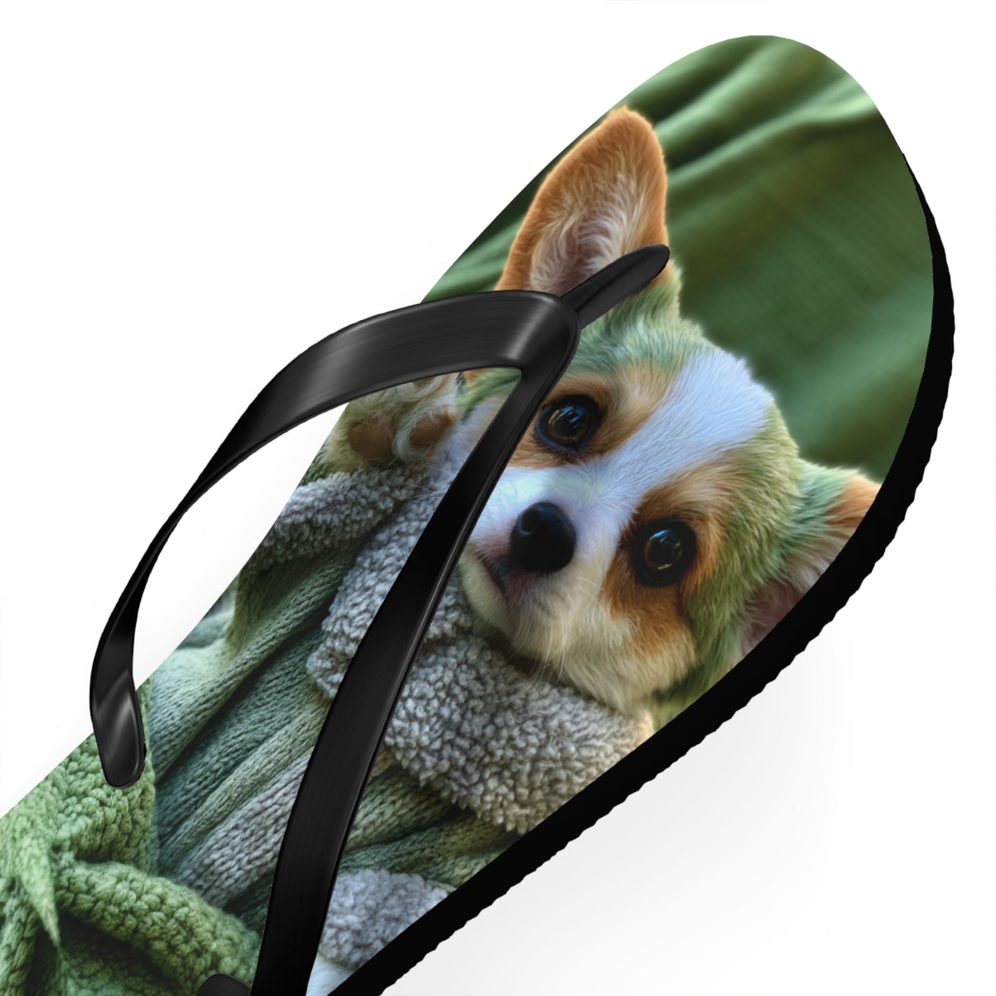 Grogu the Corgi Flip-Flops