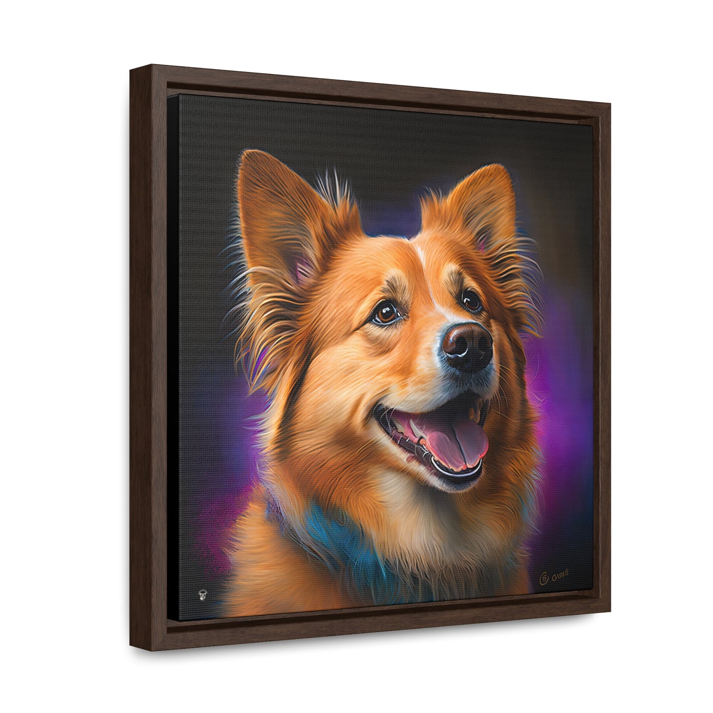 Golden Corgi - Framed on Canvas