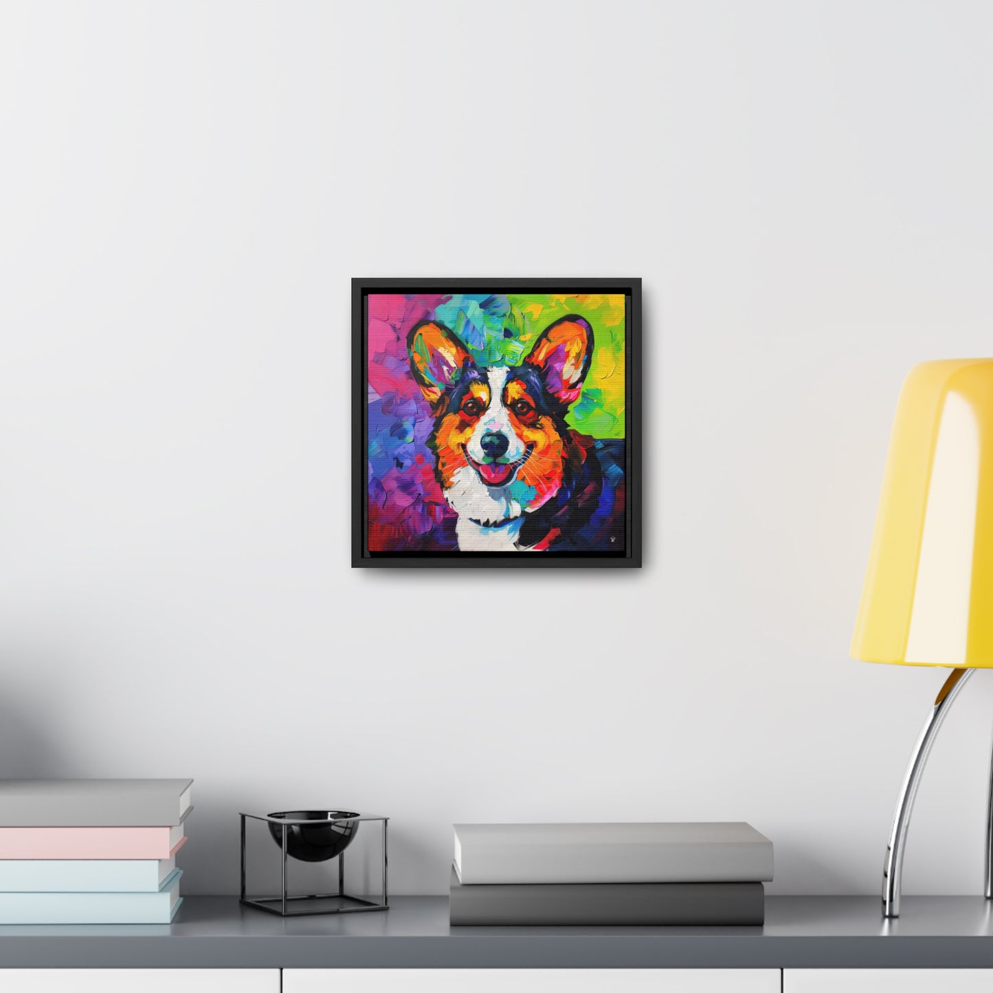 Colorful Cardigan - Framed on Canvas