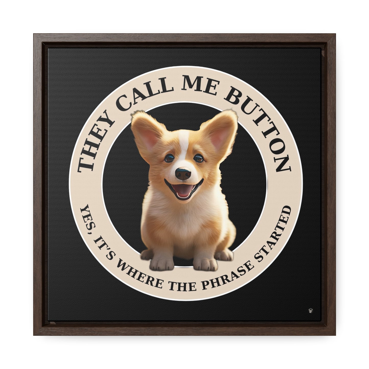 Cute as a Button - Framed on Canvas