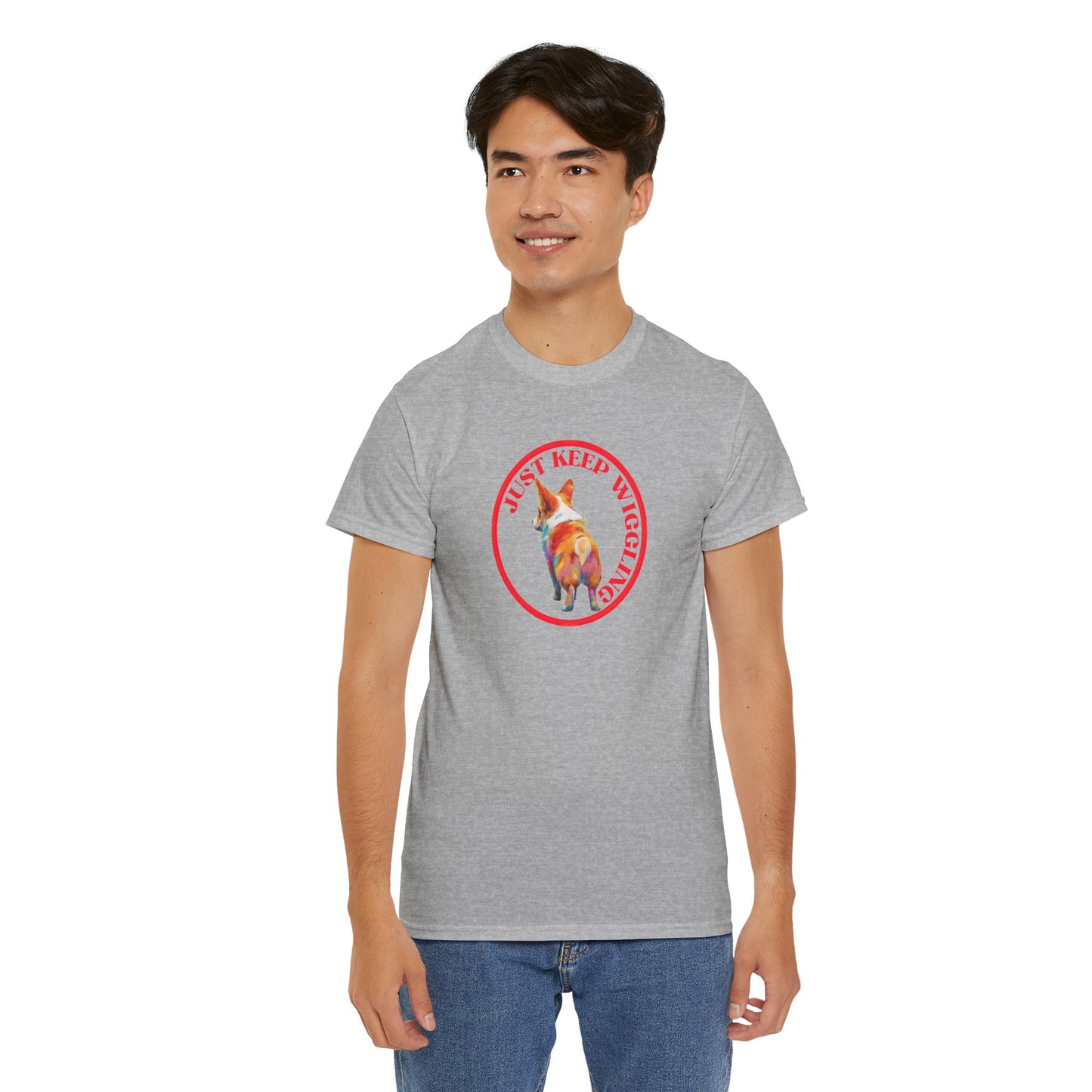 Just Keep Wiggling - Unisex Heavy Cotton Tee