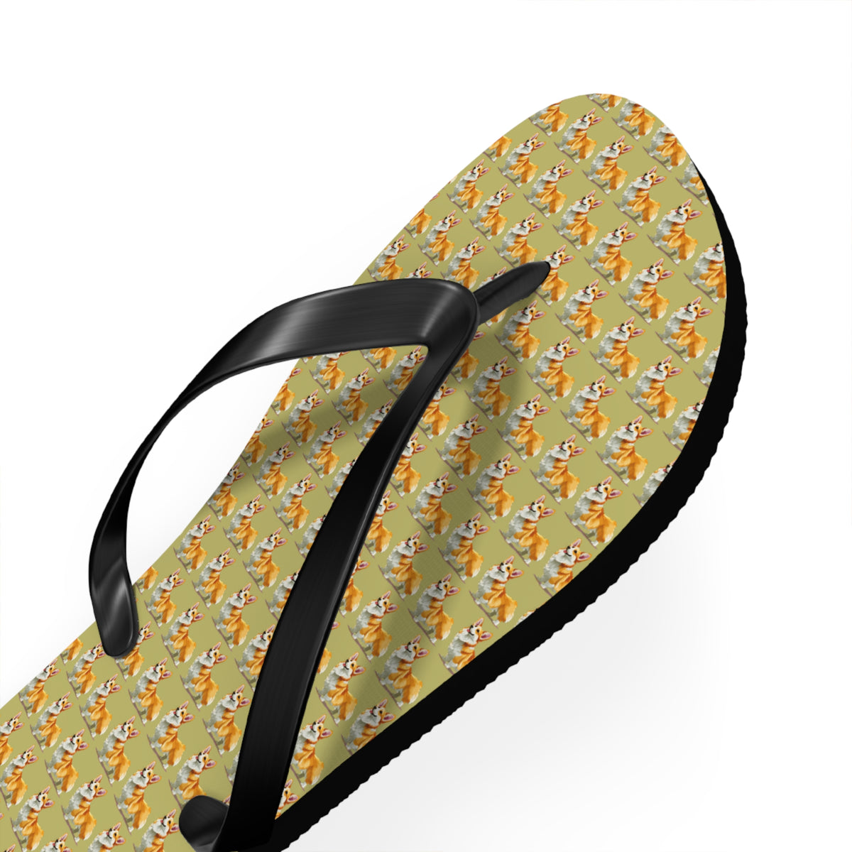 The Queen's Corgi Companion Repeater Pattern Flip-Flops - Cool Corgi Sandals
