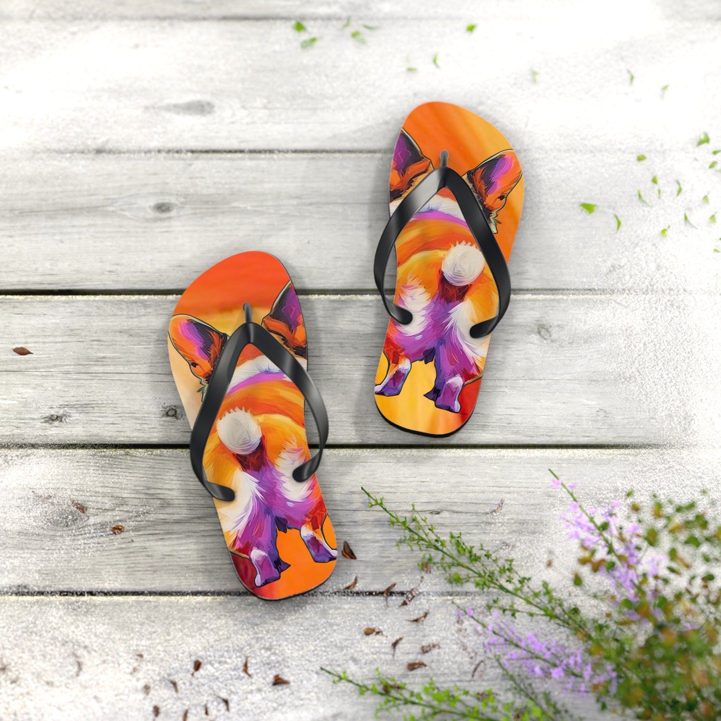 Corgi Butt Flip-Flops