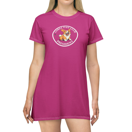 Corgi Fan Club President - T-Shirt Dress