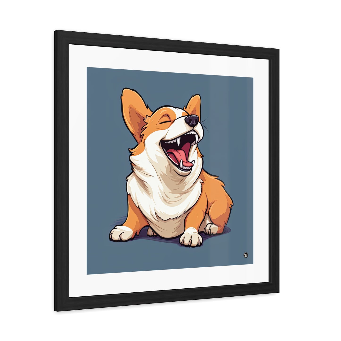 Impression encadrée : Corgi comique