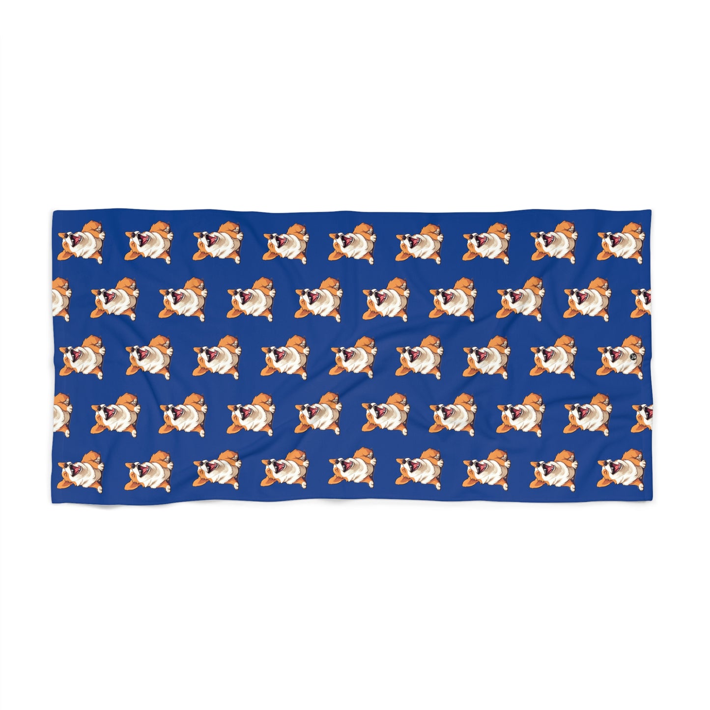 Comical Corgi Mosaic - Beach Towel