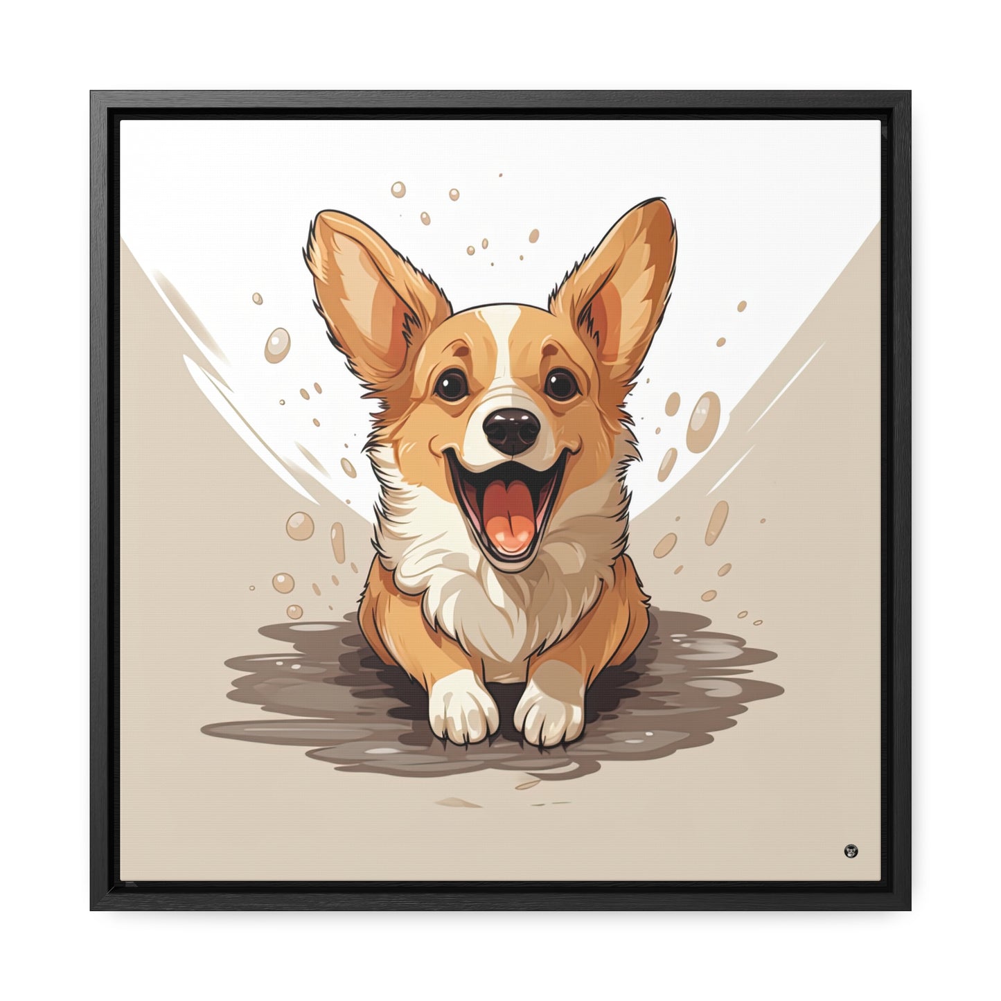 Corgi Cuteness - Framed on Canvas