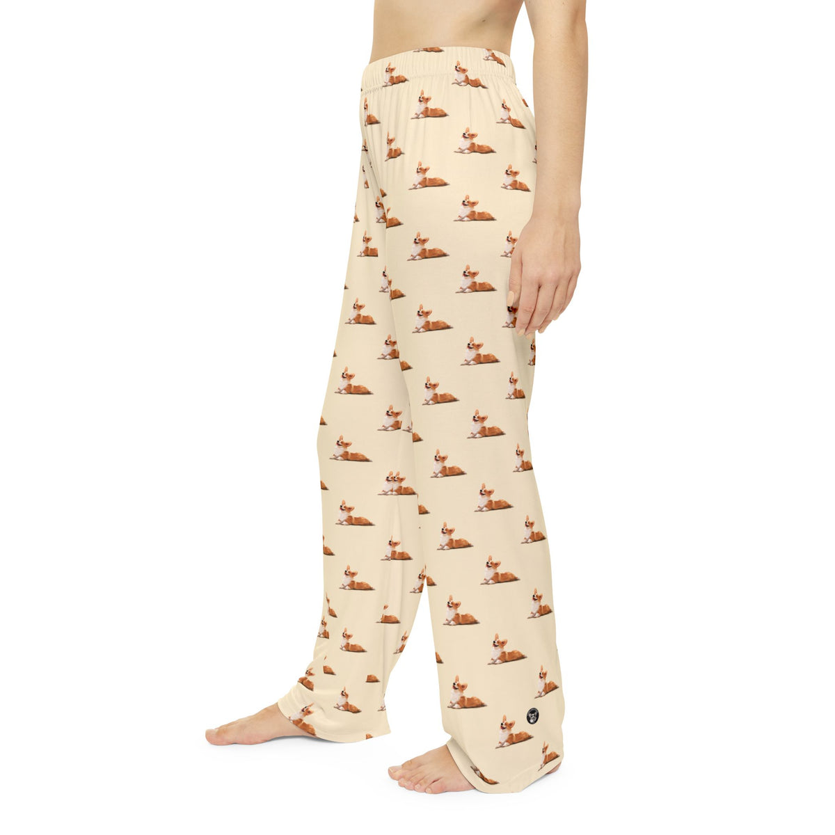 Giddy Sploot Women's Creamy Champagne Corgi Lounge Pants