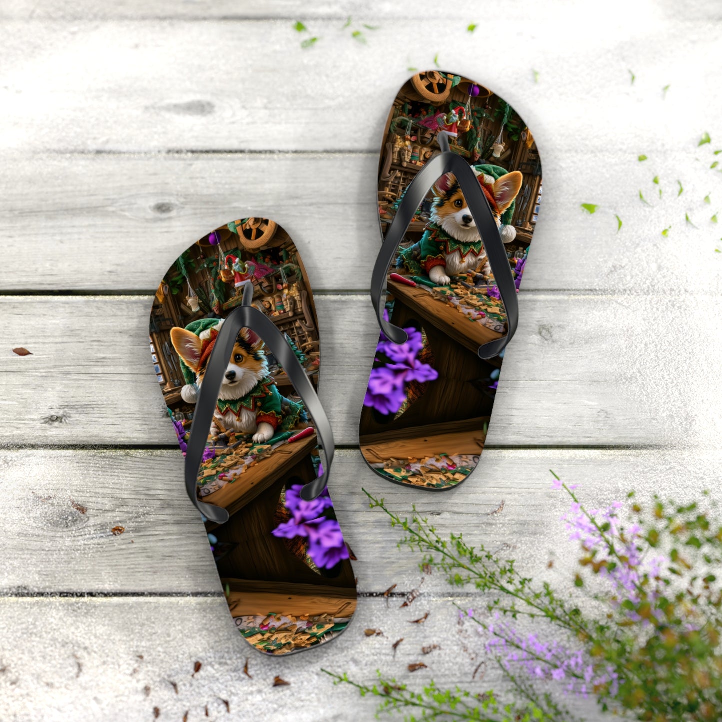 Santa's Little Helper Flip-Flops