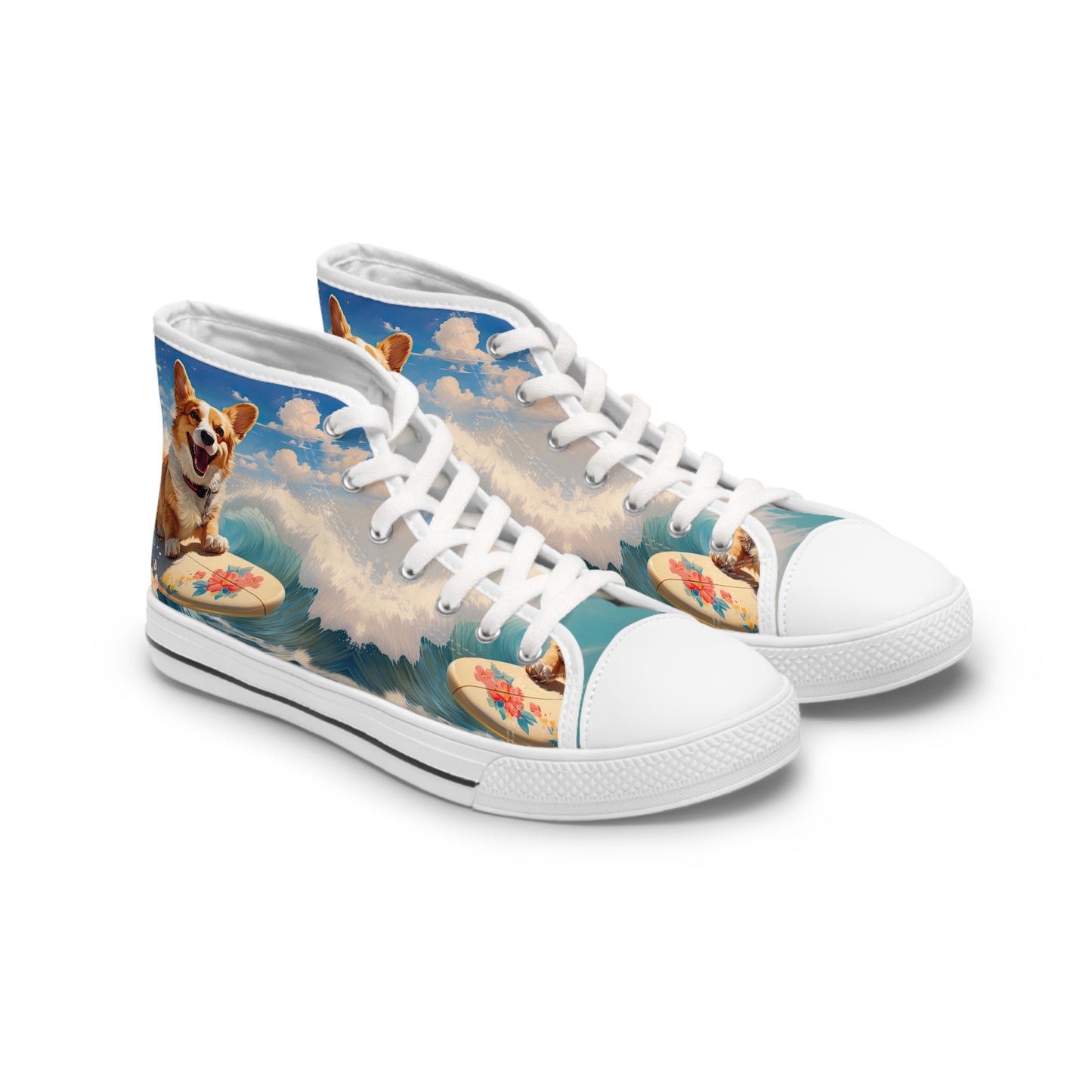 Cowabunga Corgi - Women's High Top Sneakers
