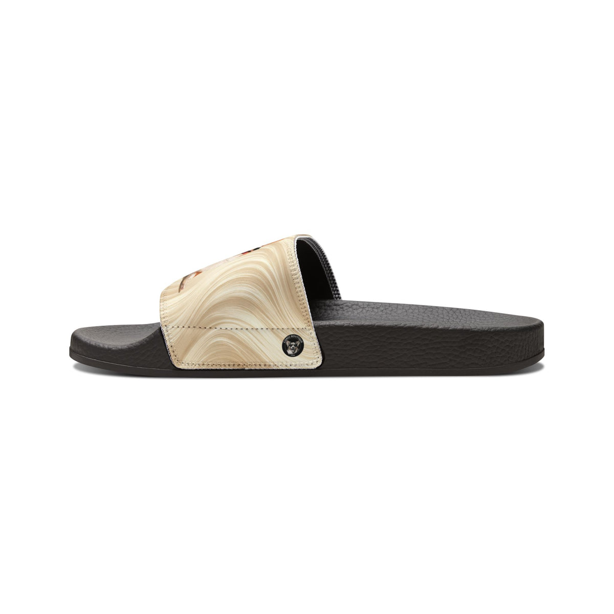 Giddy Sploot Women's Casual Creamy Champagne Slide Sandals - Corgi Pool & Beach Slides