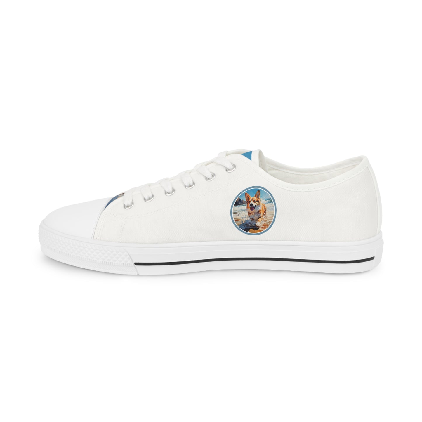 Coastal Corgi - Men's Low Top Sneakers