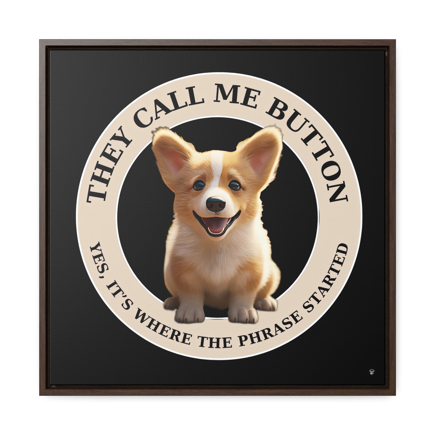 Cute as a Button - Framed on Canvas
