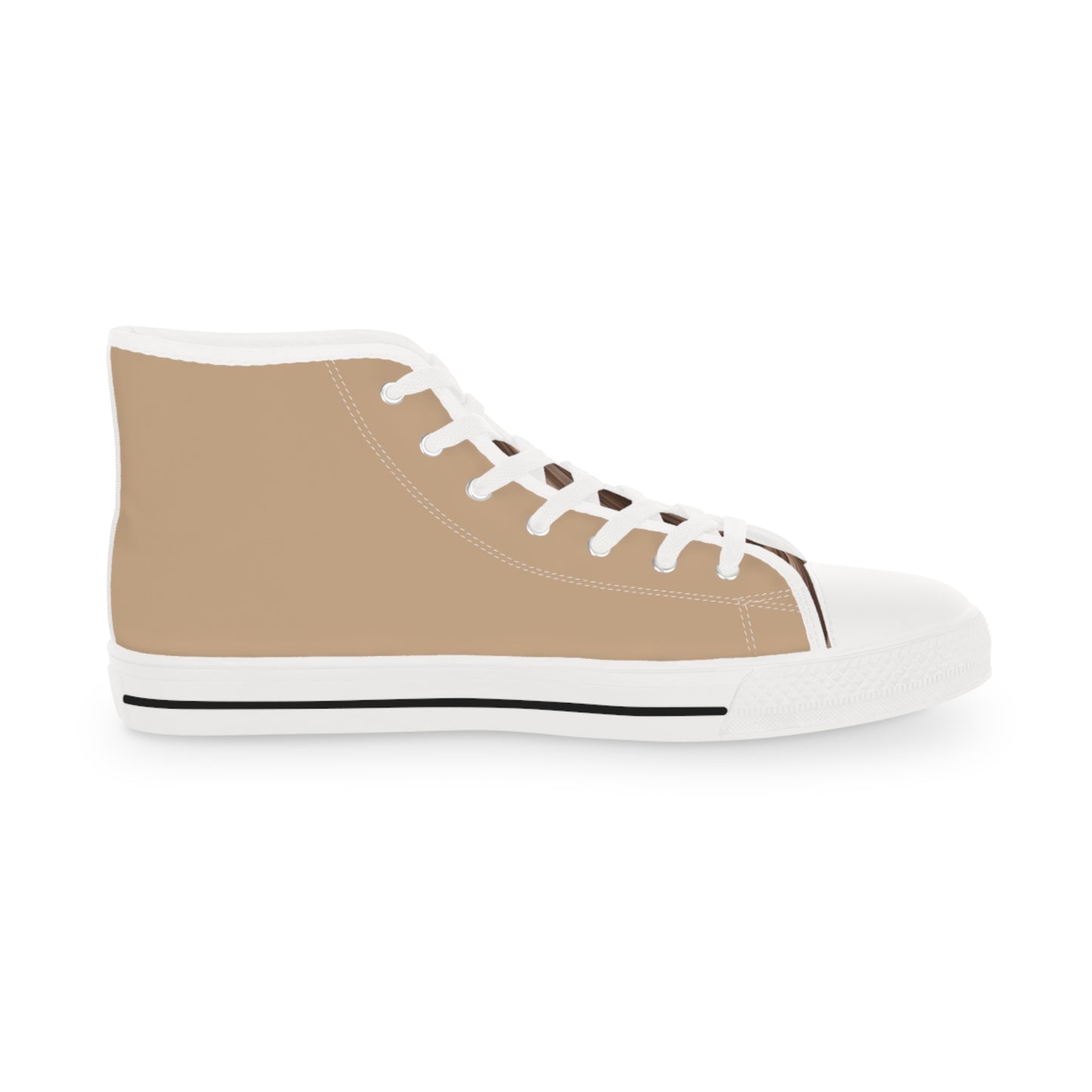 Butt What? Talk To The Butt Contemptuous Corgi Men's High Top Casual Tan Canvas Sneakers