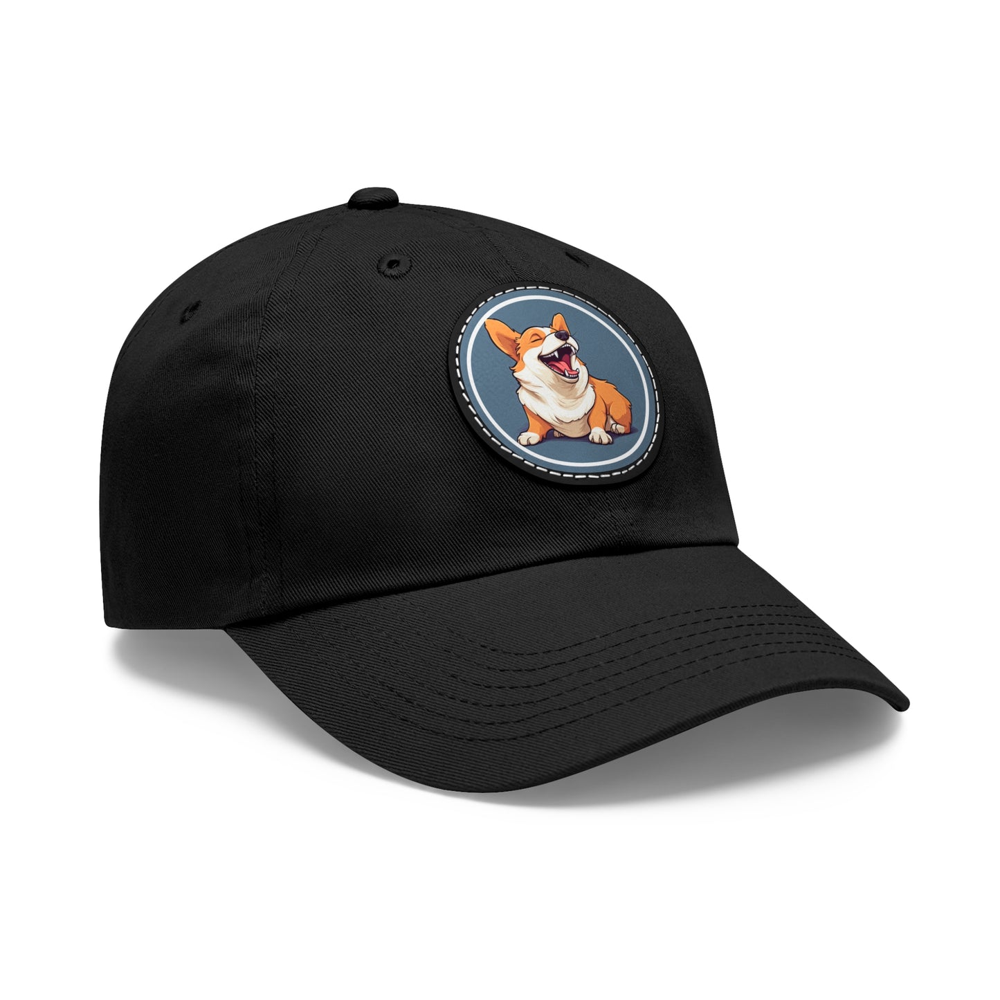 Comical Corgi - Cap with Leather Patch