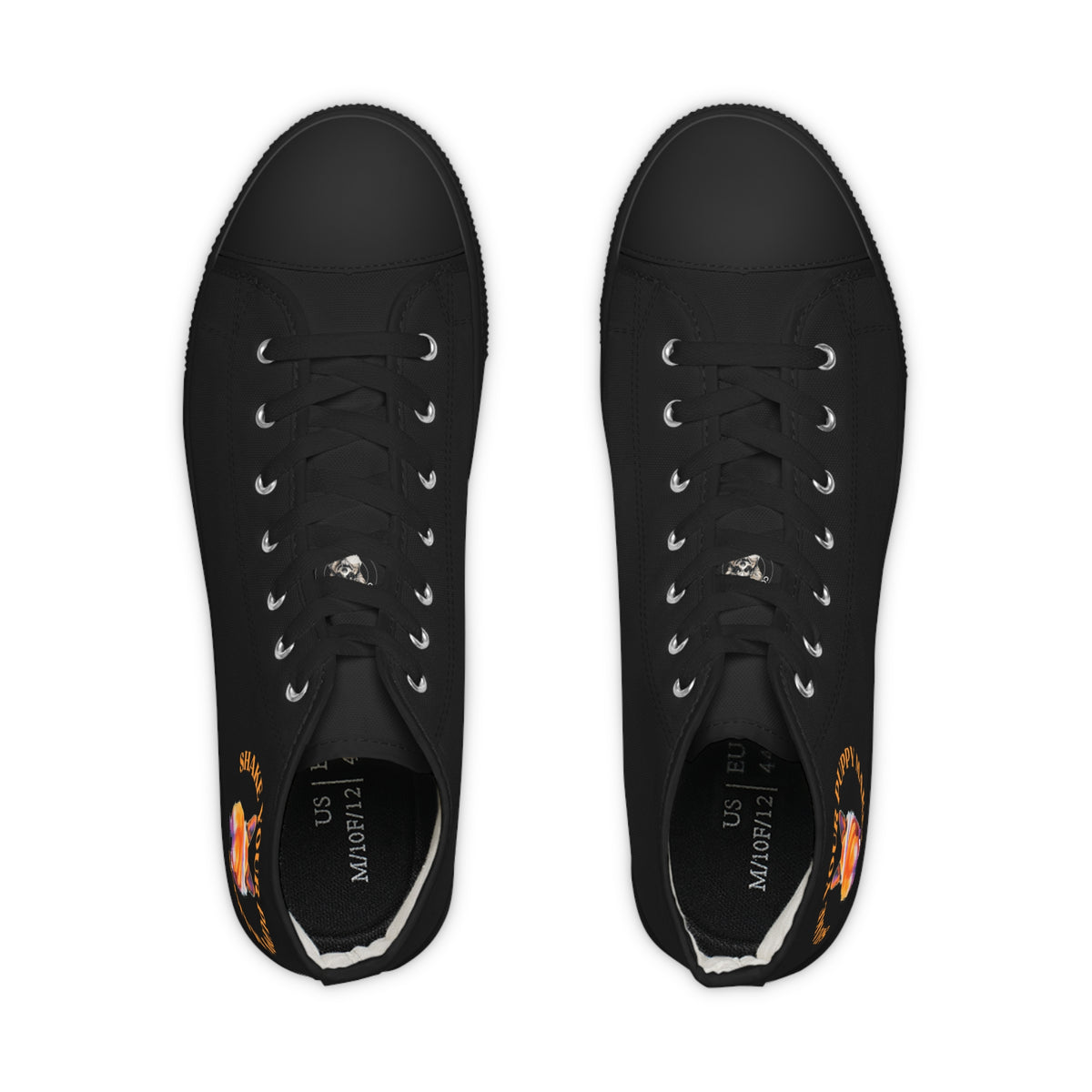 Shake Your Puppy Maker Men's High Top Casual Black Canvas Sneakers