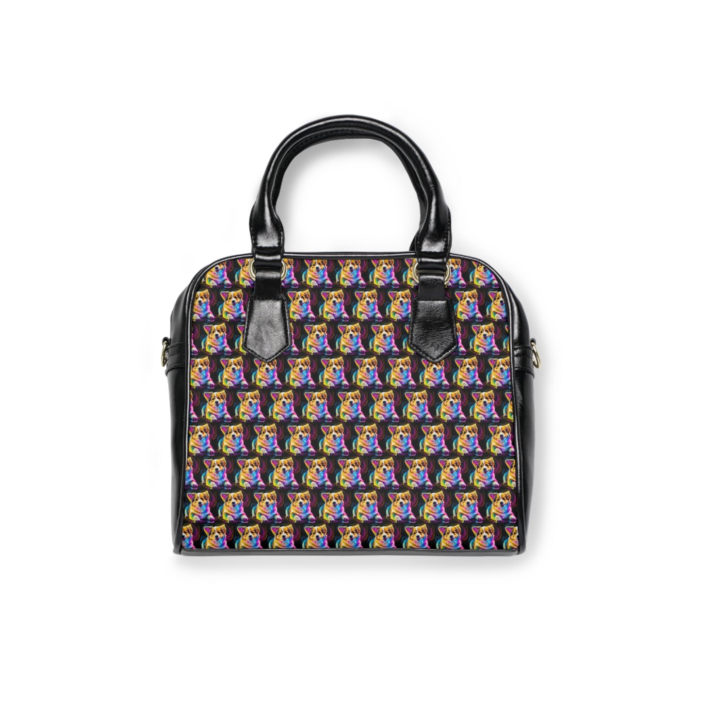 Colorful Corgi Mosaic - Handbag w/Removable Shoulder Strap