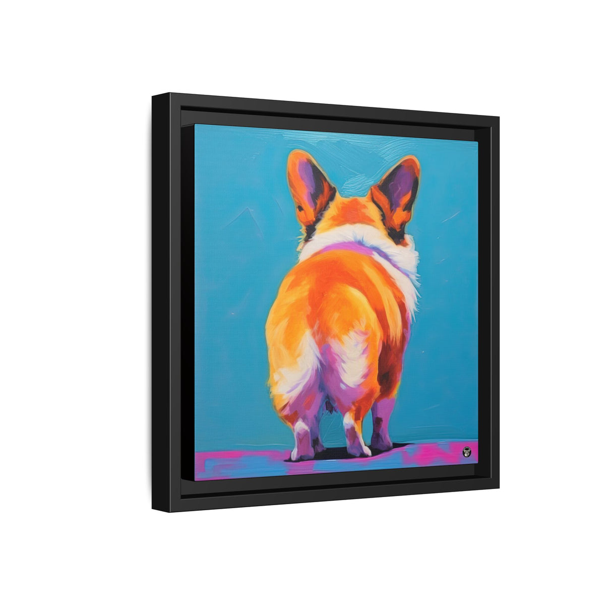 Corgi Butt on Canvas - Exclusive Framed Print