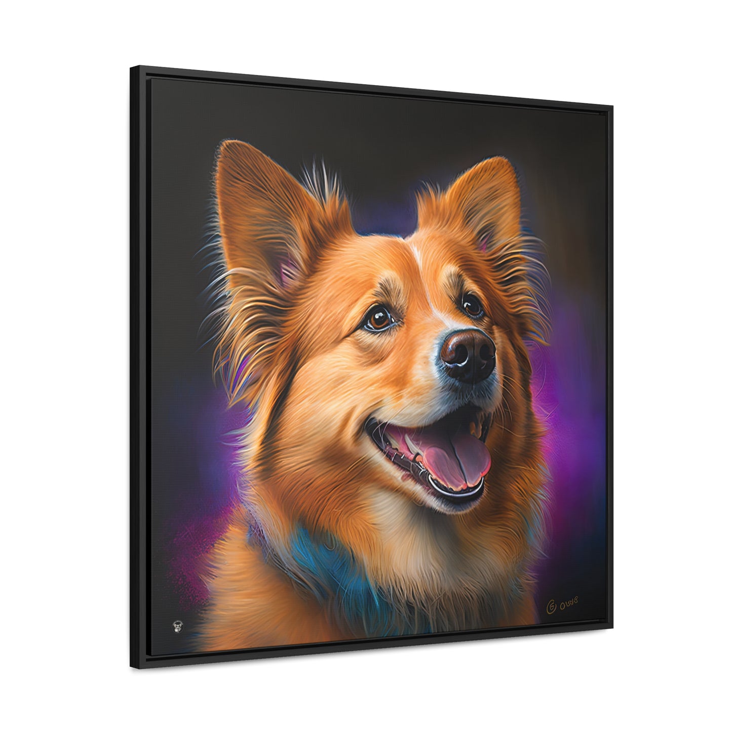 Golden Corgi - Framed on Canvas
