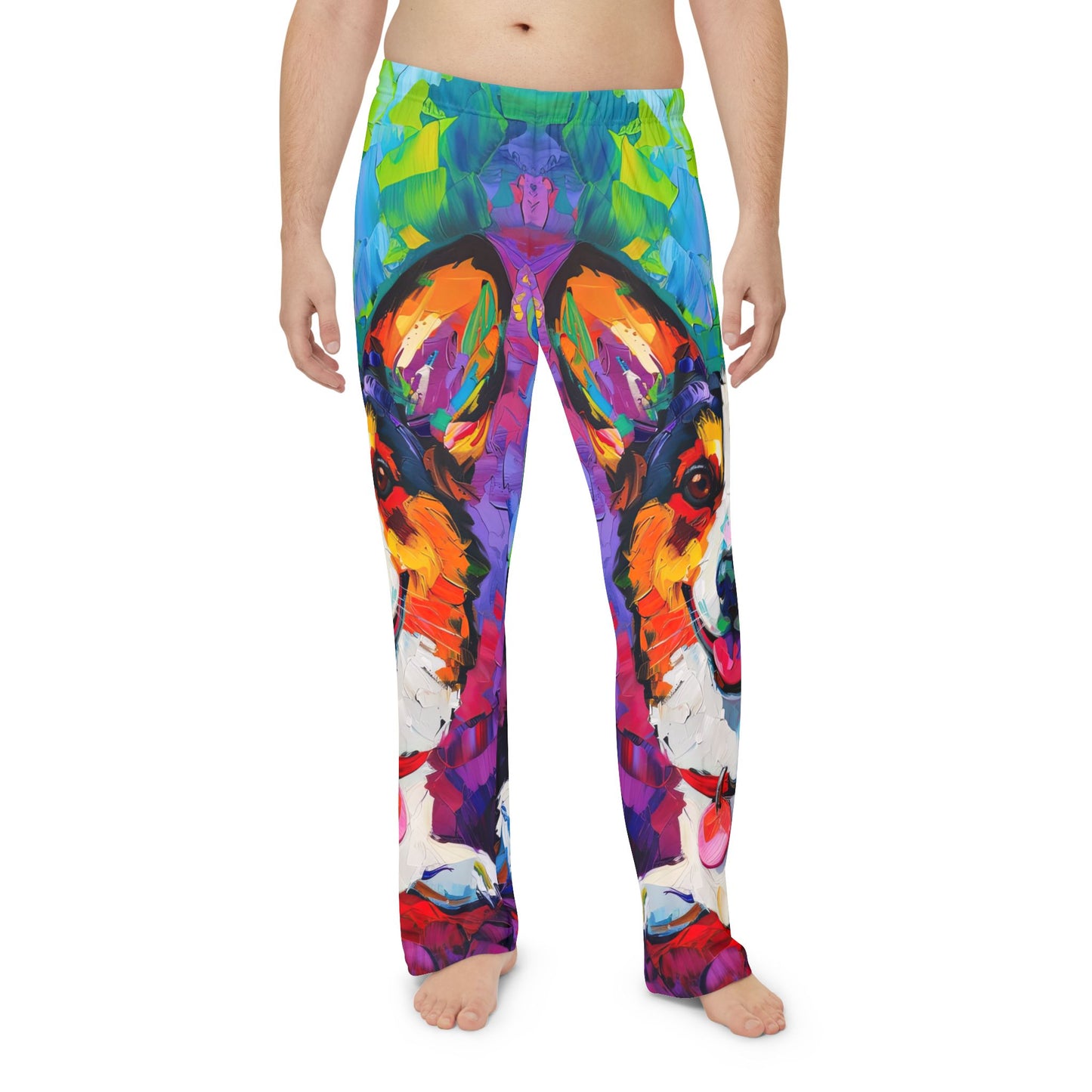 Colorful Corgi Men's Pajama Pants