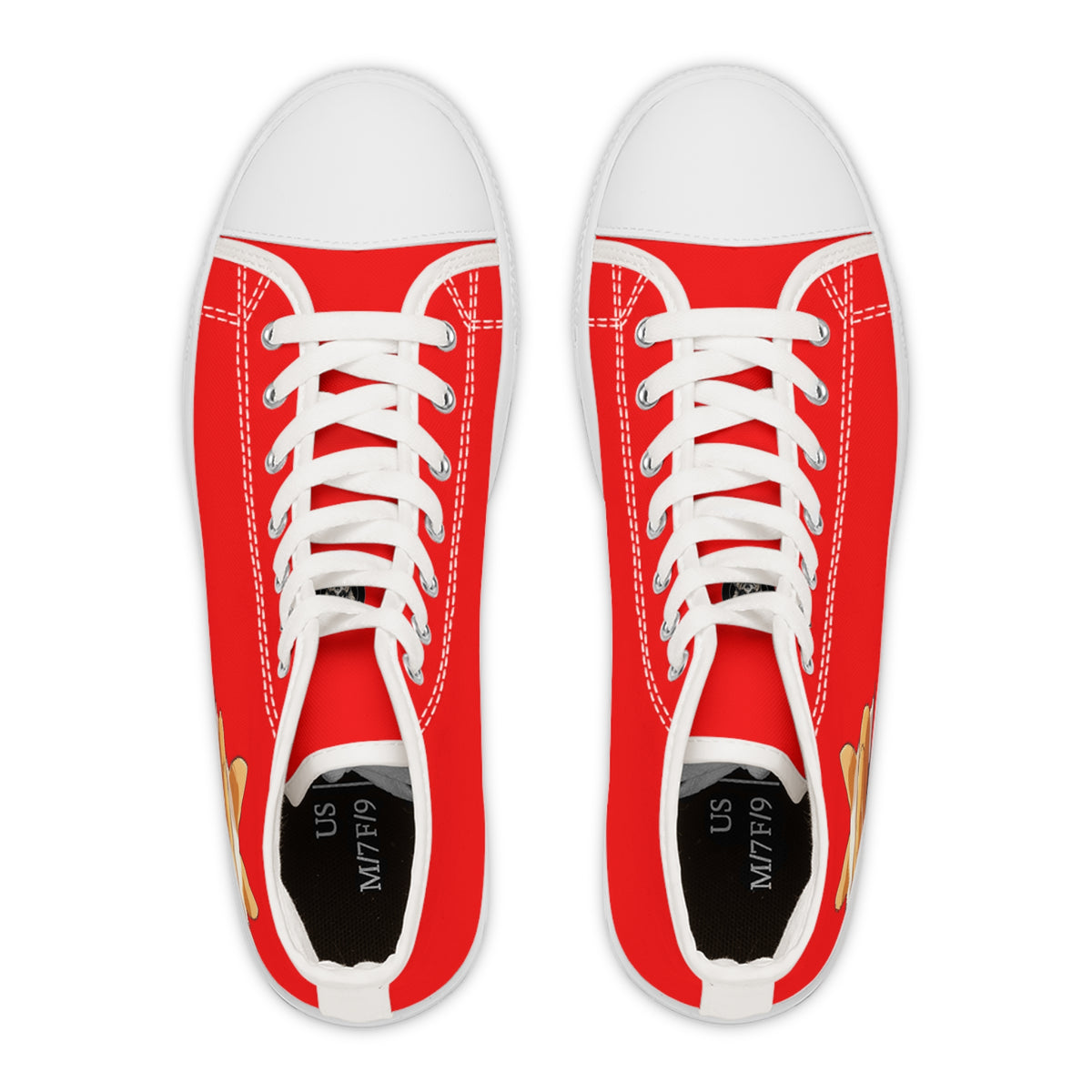 Booty Call Corgi Pop Art Women's High Top Casual Red Canvas Sneakers