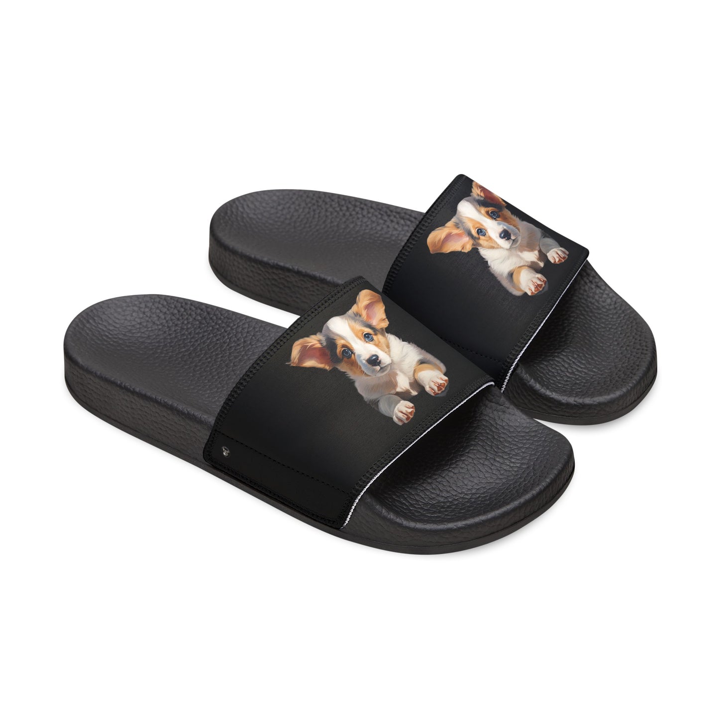 Puppy Portrait - Men's Slide Sandals