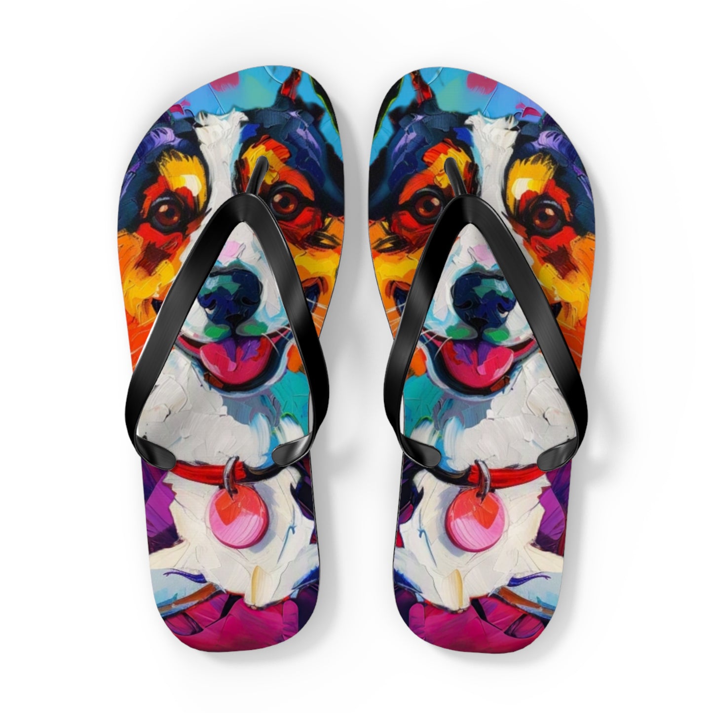 Color Me Corgi Flip-Flops