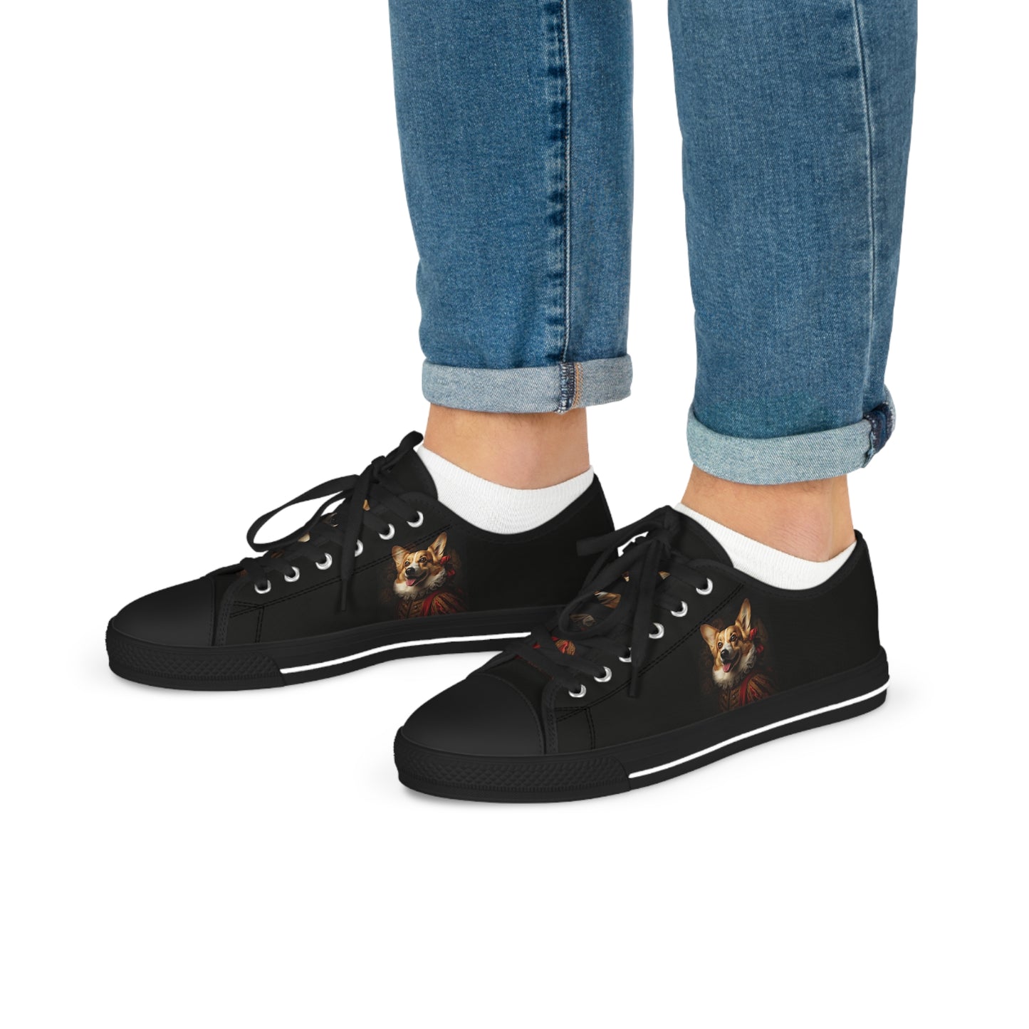 Renaissance Corgi - Men's Low Top Sneakers