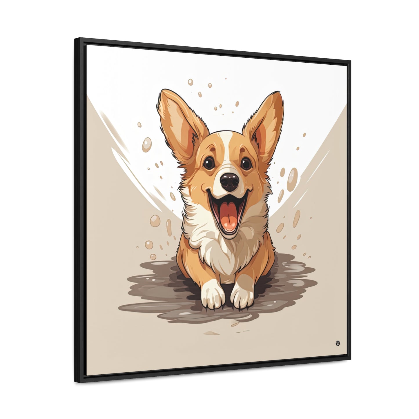 Corgi Cuteness - Framed on Canvas
