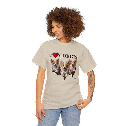 I Heart Corgis - Unisex Heavy Cotton Tee
