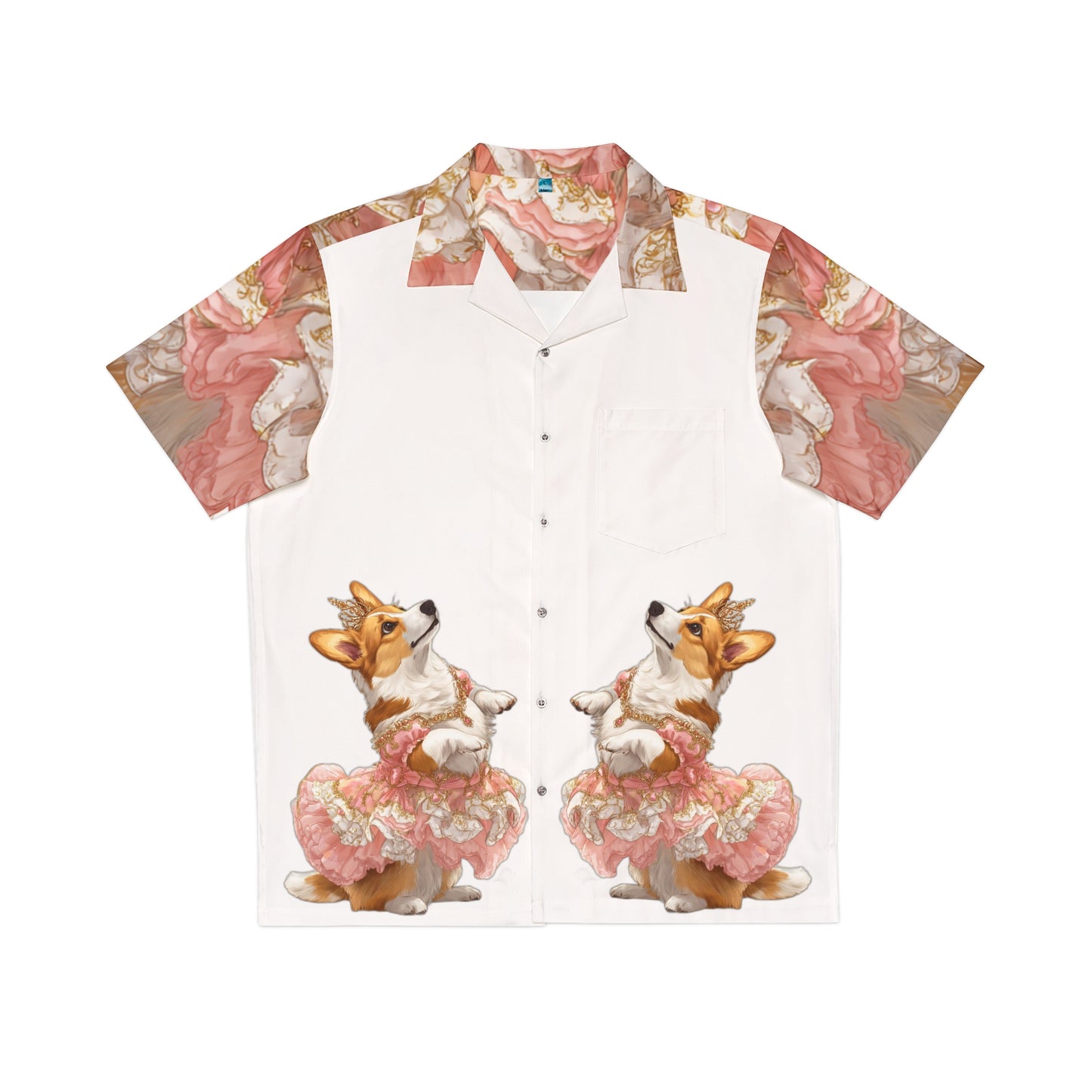 Chemise hawaïenne Corgi Princesse