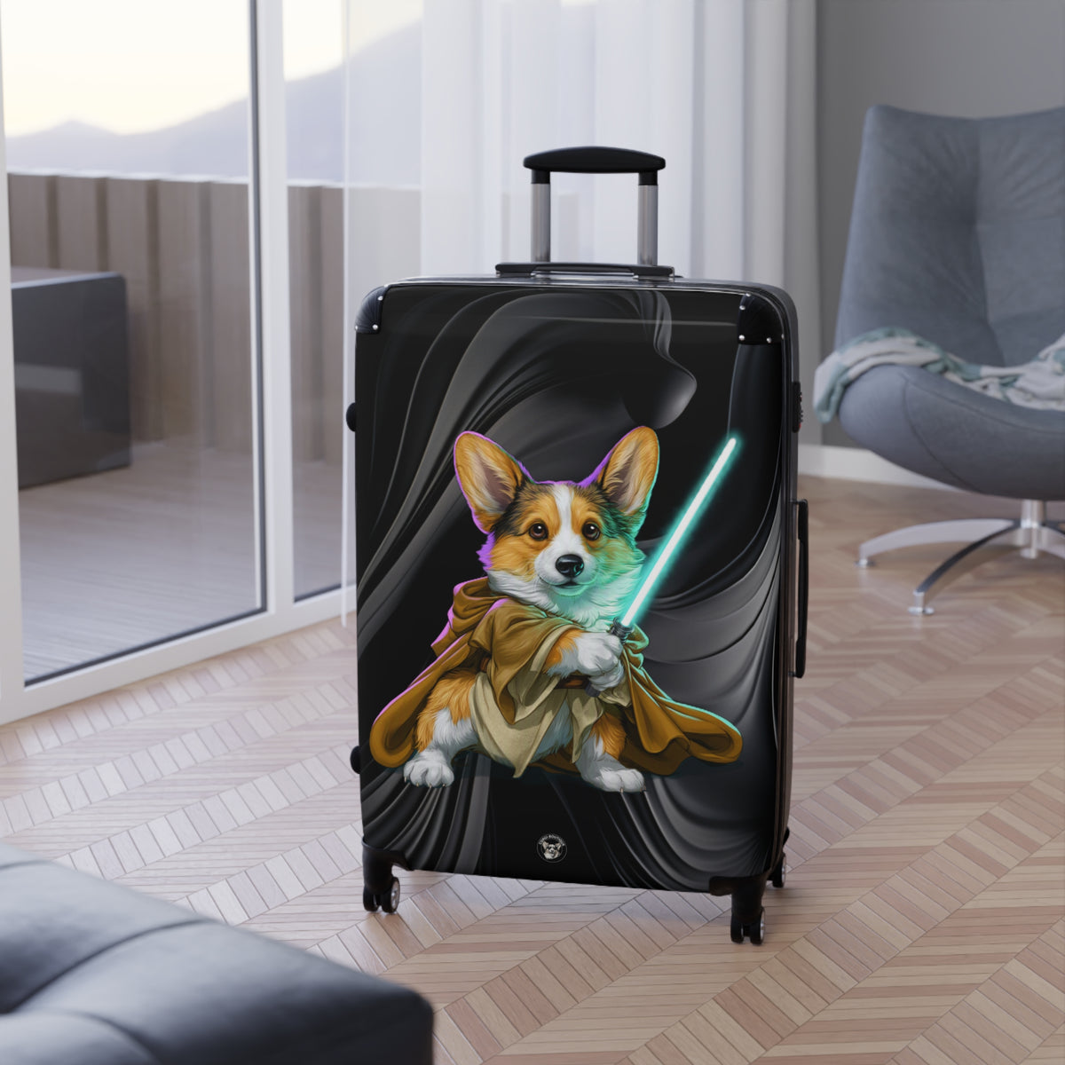 Little Light Knight Corgi Star Warrior Suitcases – Lightsaber Rolling Luggage