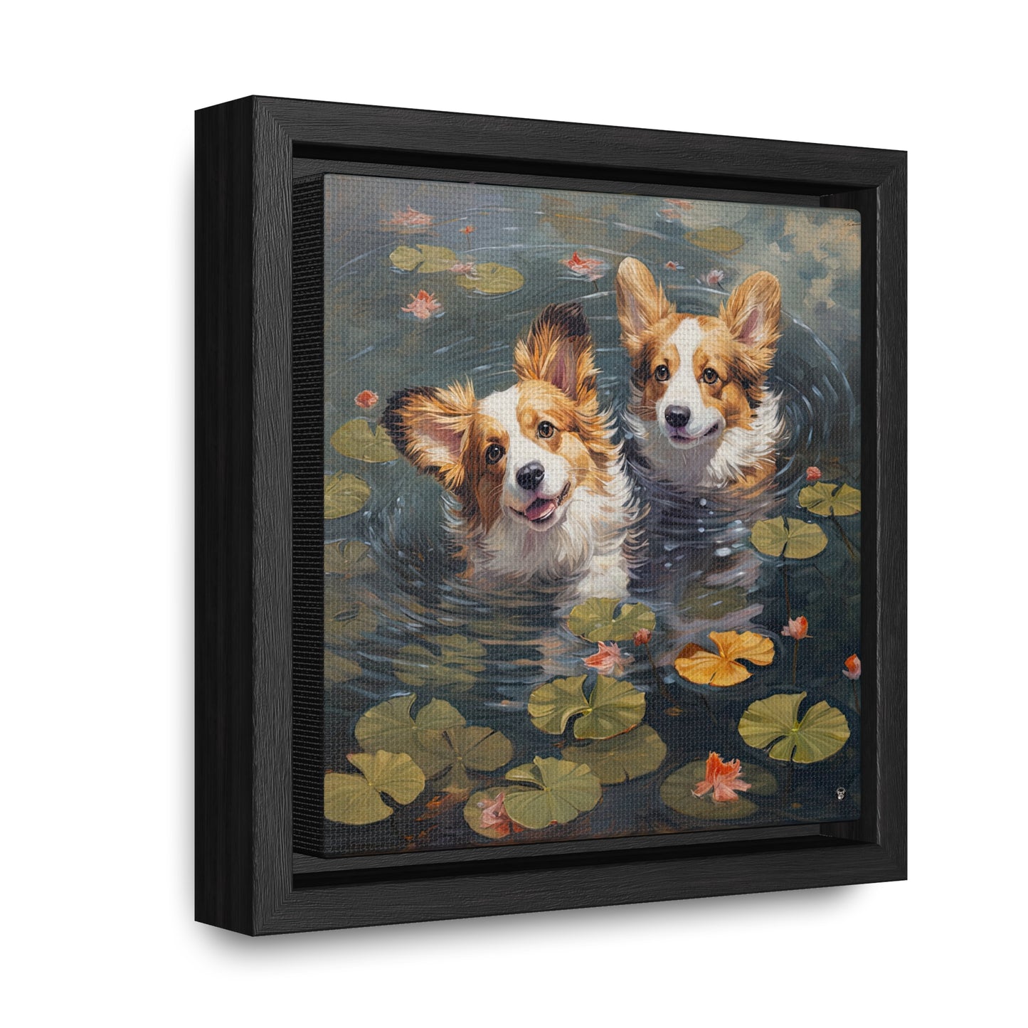 Pond Pups - Framed on Canvas
