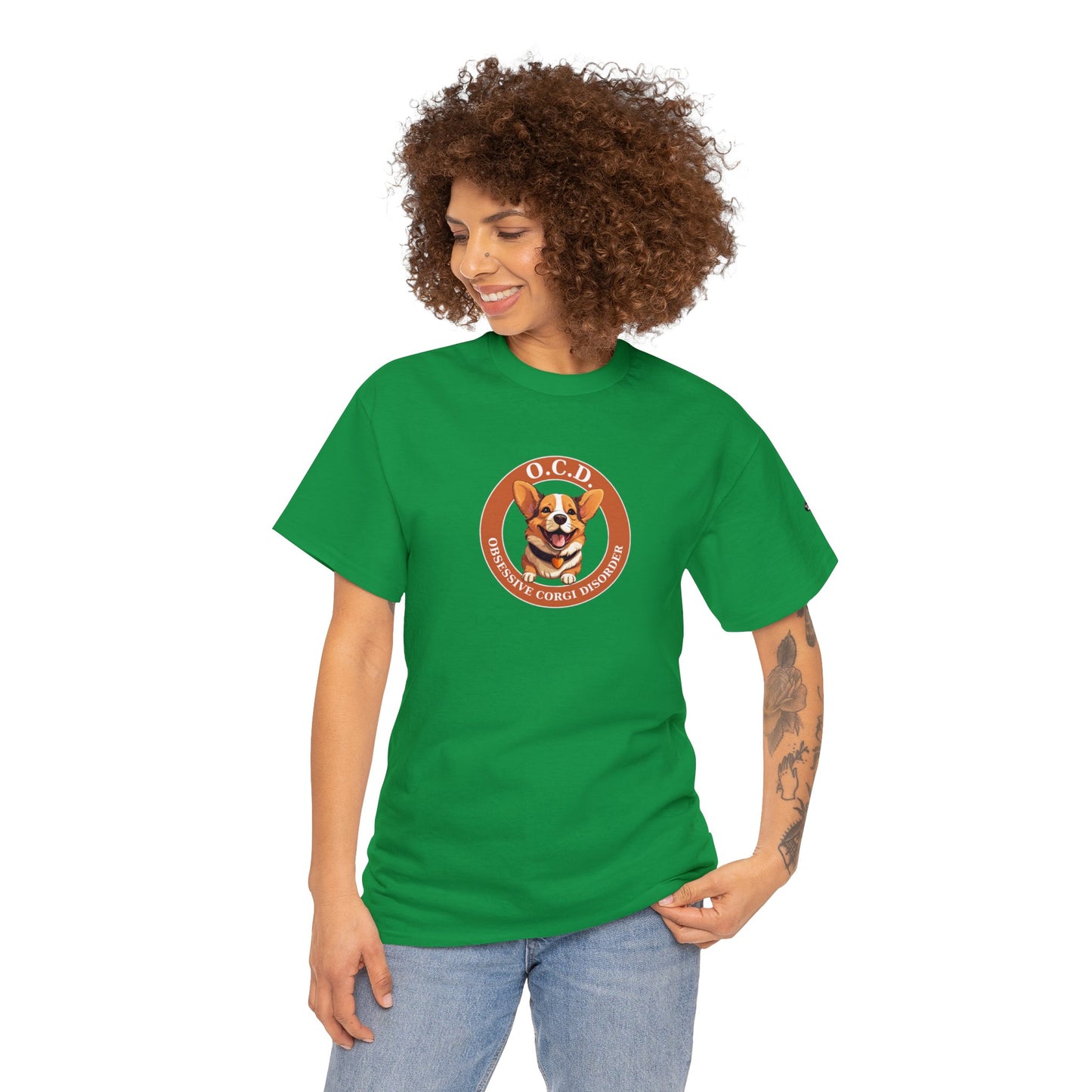 O.C.D. Obsessive Corgi Disorder - Unisex Heavy Cotton Tee