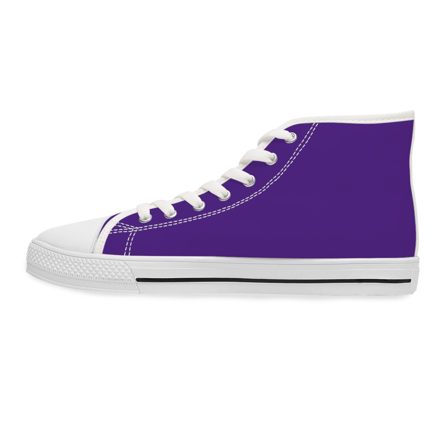 Jolly Jiggling Corgi Women's High Top Casual Purple Canvas Sneakers
