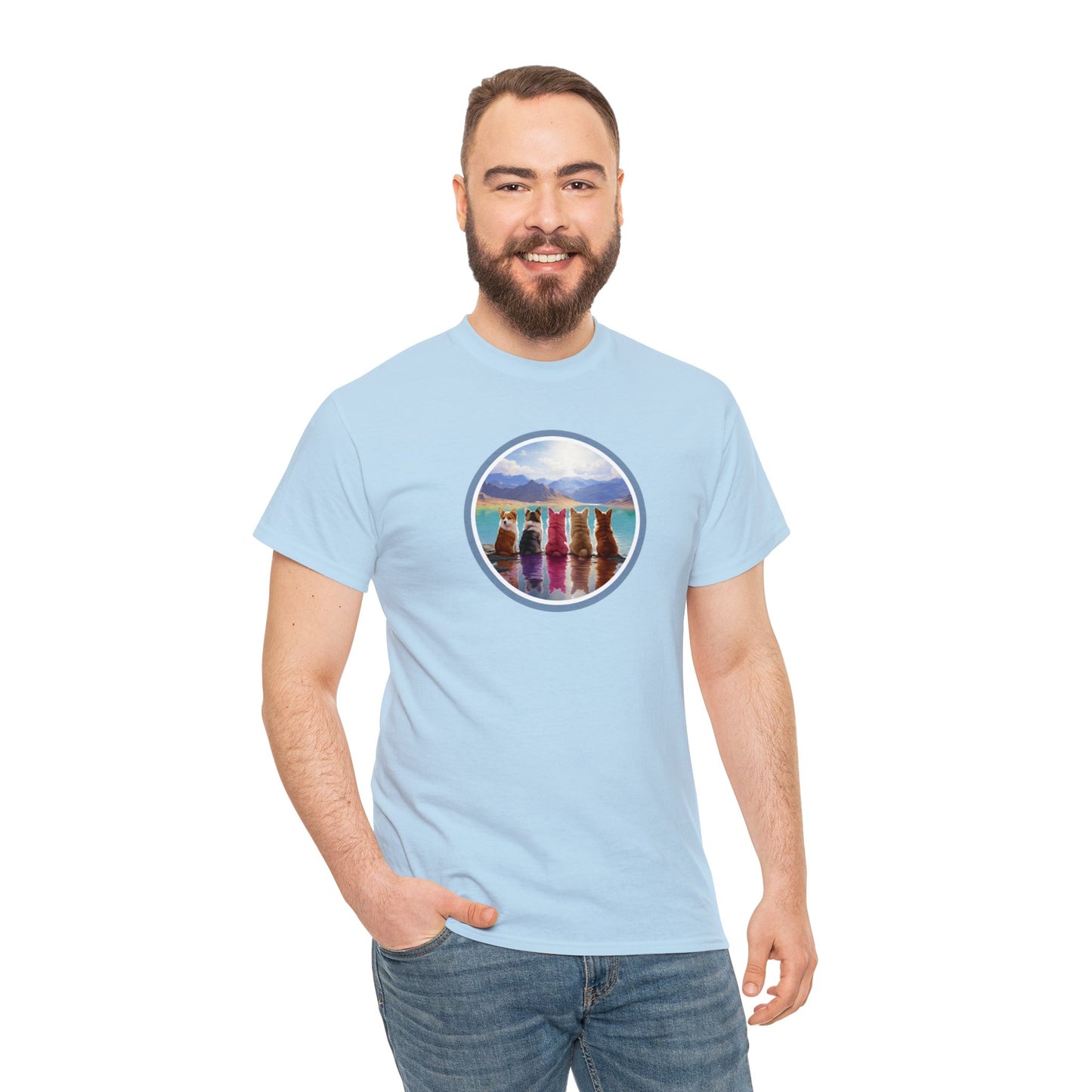 Corgi Lake - Unisex Heavy Cotton Tee
