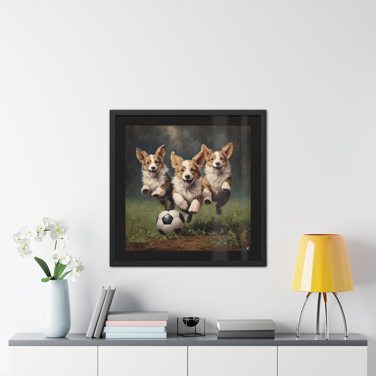 Impression encadrée Corgi Pitch